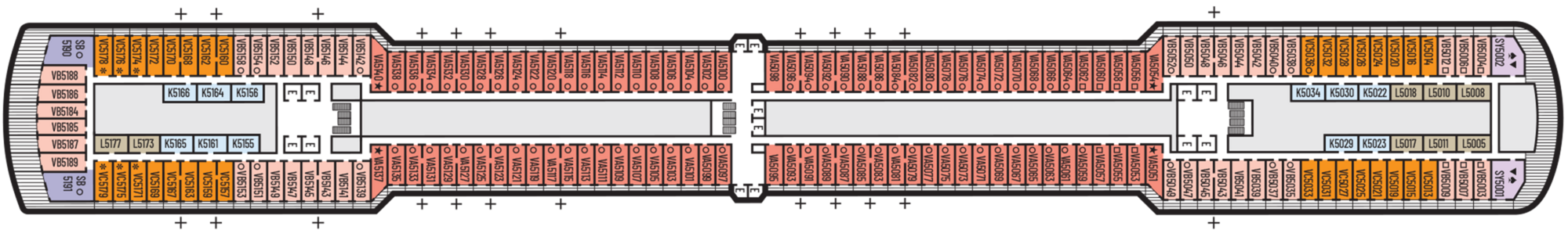 Deck 5 - Verandah plan